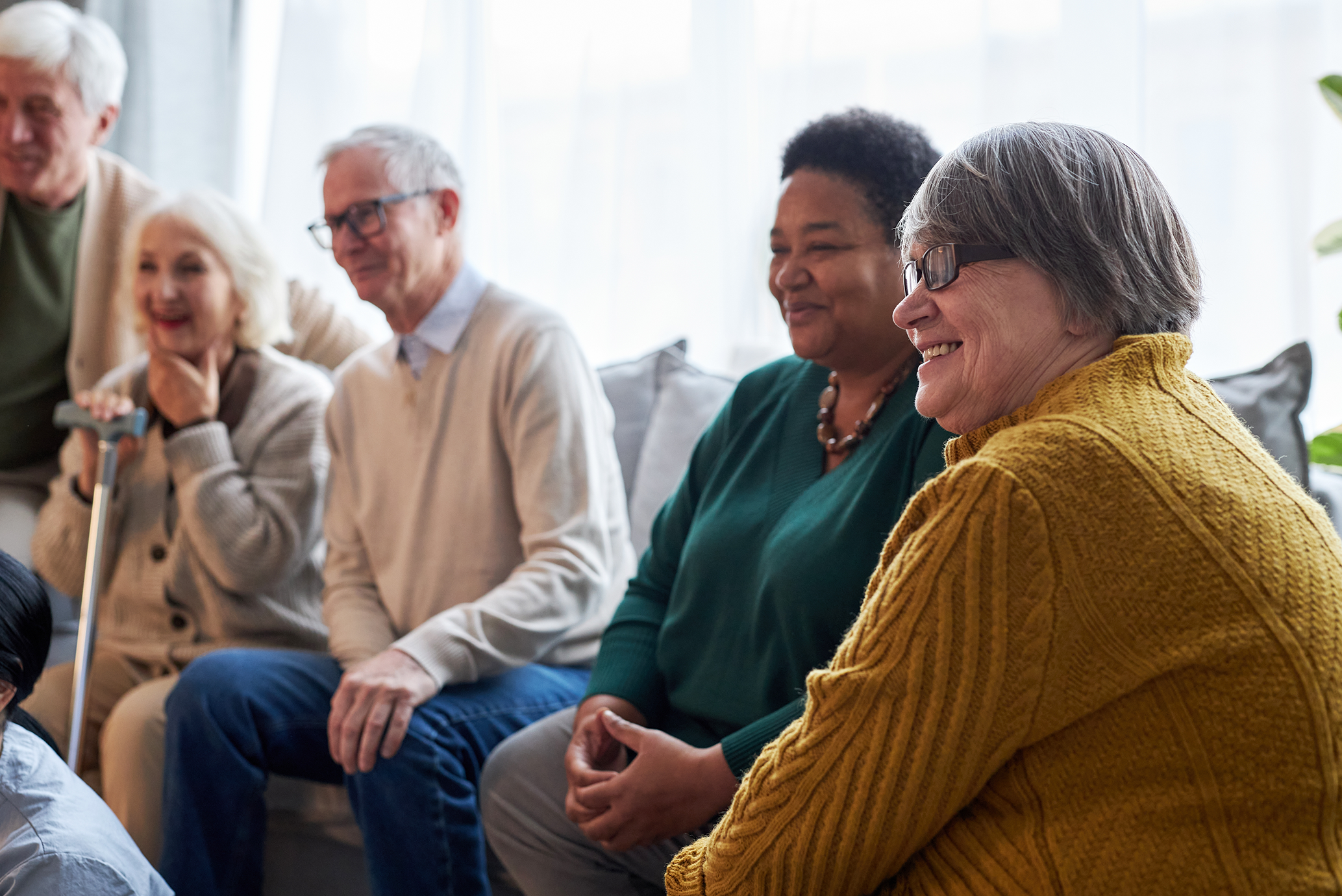 Group of elderly people smiling